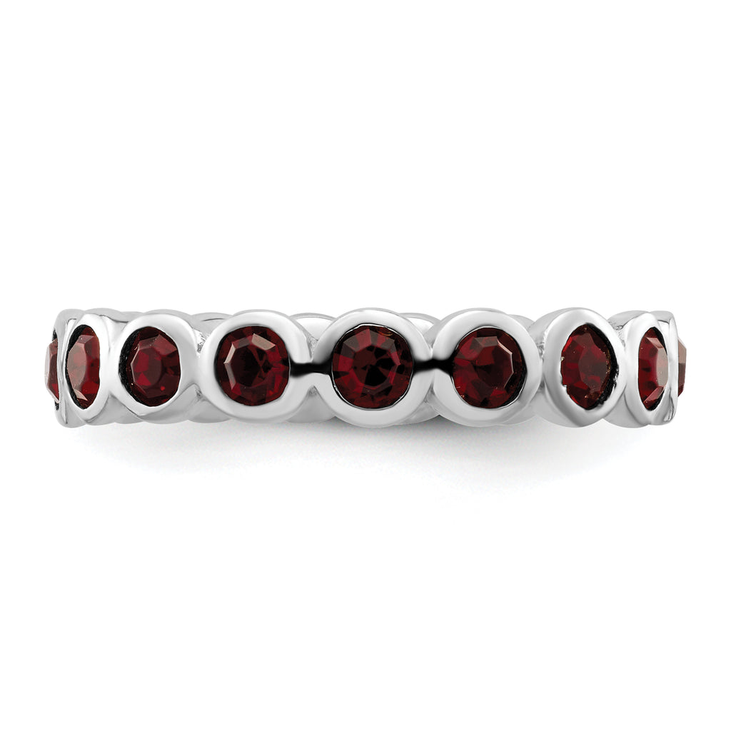 Sterling Silver Stackable Expressions January Crystal Ring