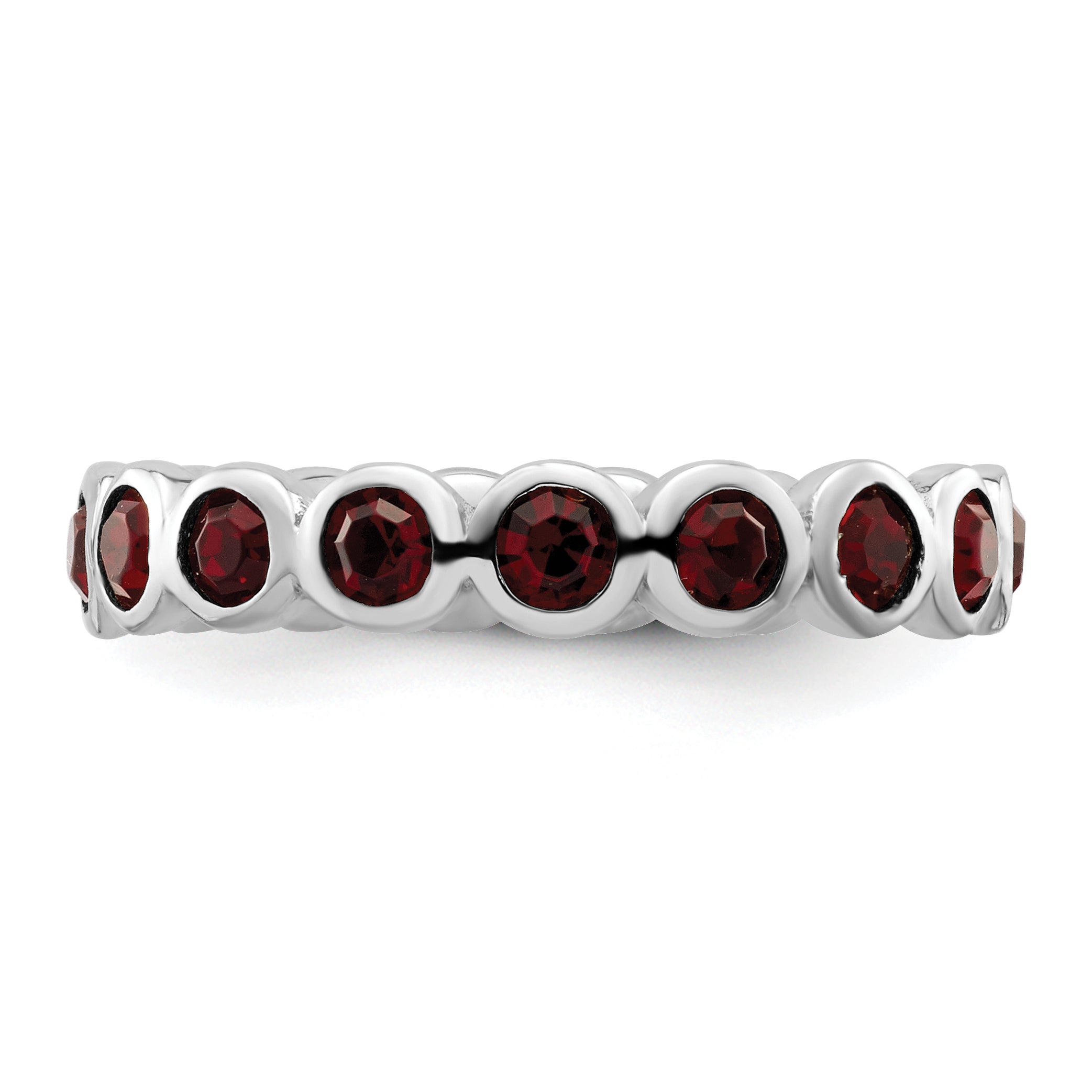 Sterling Silver Stackable Expressions January Crystal Ring