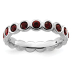 Sterling Silver Stackable Expressions January Crystal Ring
