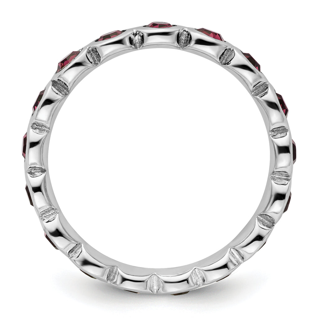 Sterling Silver Stackable Expressions February Crystal Ring