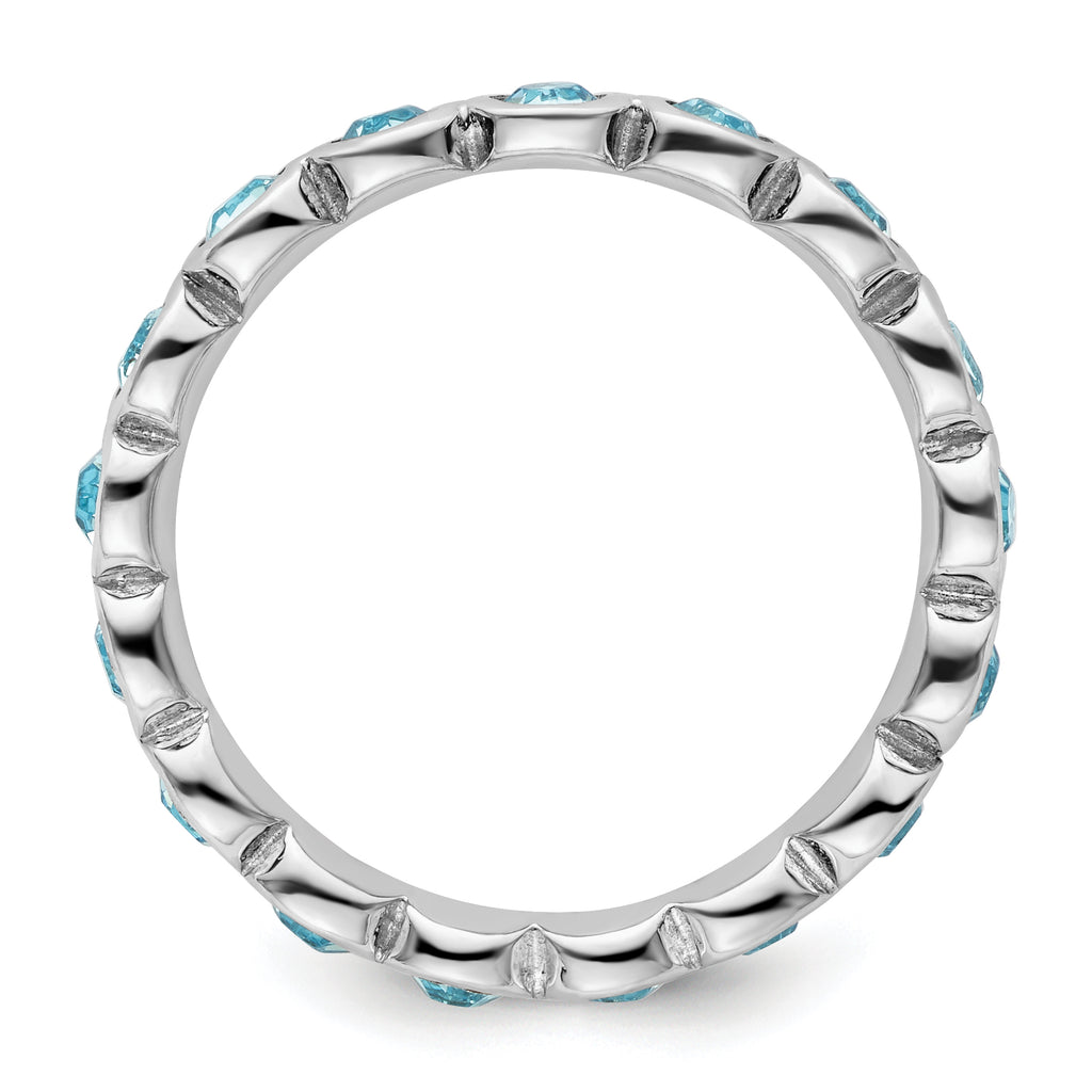 Sterling Silver Stackable Expressions March Crystal Ring