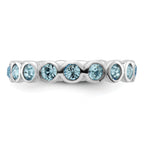 Sterling Silver Stackable Expressions March Crystal Ring