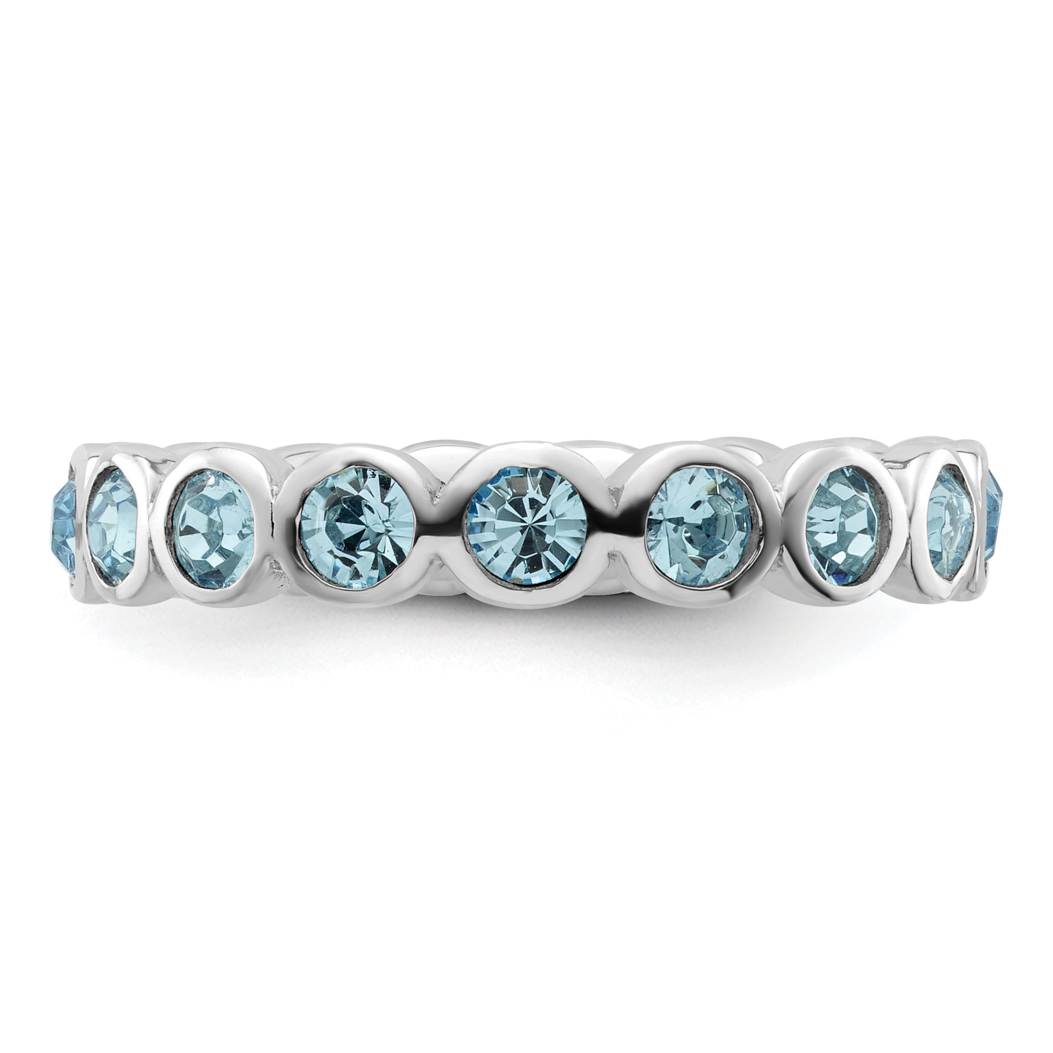 Sterling Silver Stackable Expressions March Crystal Ring