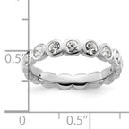 Sterling Silver Stackable Expressions April Crystal Ring