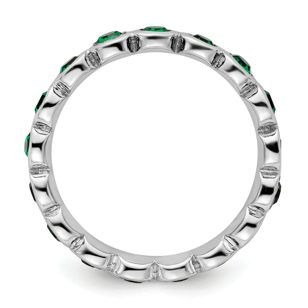 Sterling Silver Stackable Expressions May Crystal Ring