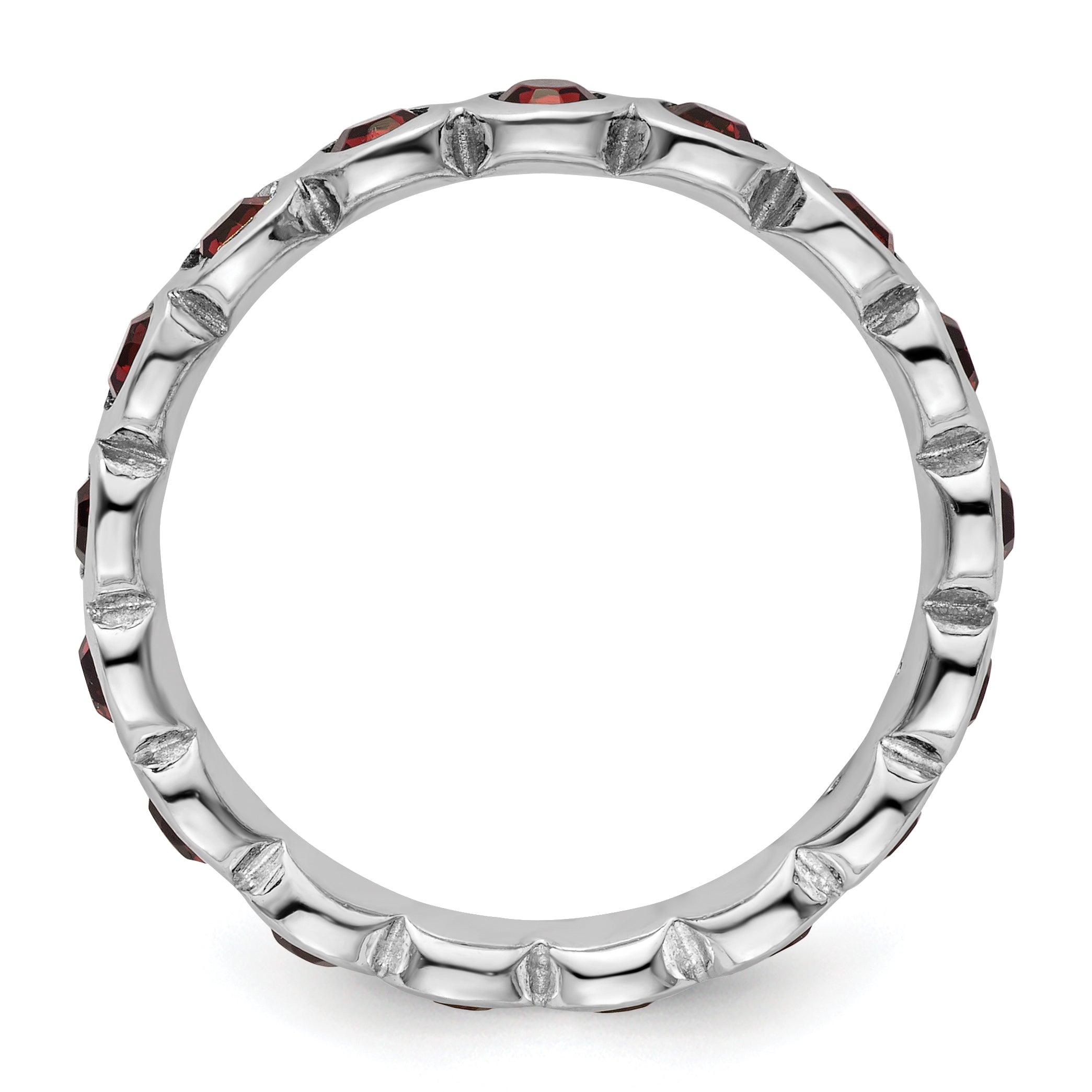 Sterling Silver Stackable Expressions June Crystal Ring Secondary image