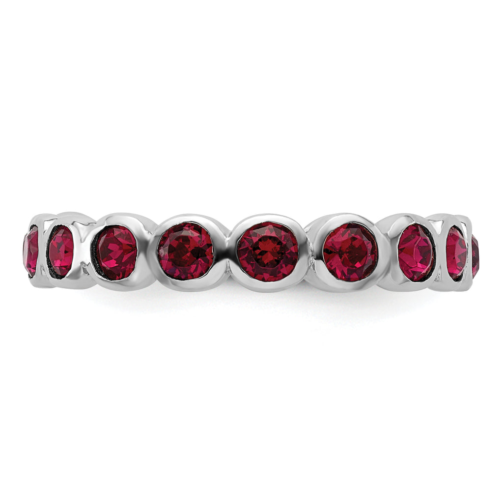 Sterling Silver Stackable Expressions July Crystal Ring
