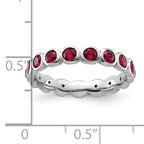 Sterling Silver Stackable Expressions July Crystal Ring