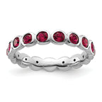 Sterling Silver Stackable Expressions July Crystal Ring