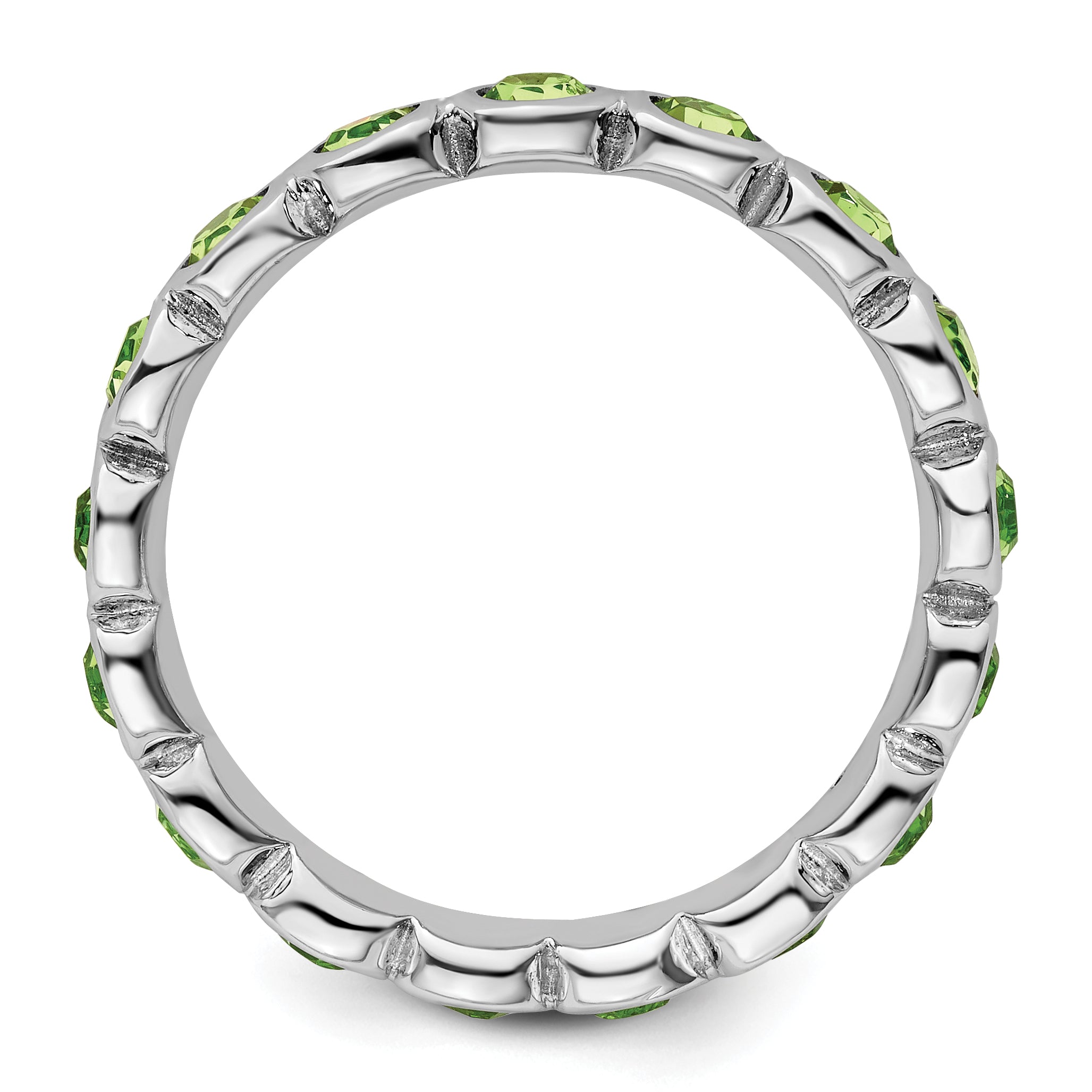 Sterling Silver Stackable Expressions August Crystal Ring Secondary image