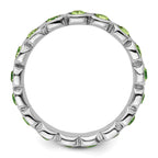Sterling Silver Stackable Expressions August Crystal Ring
