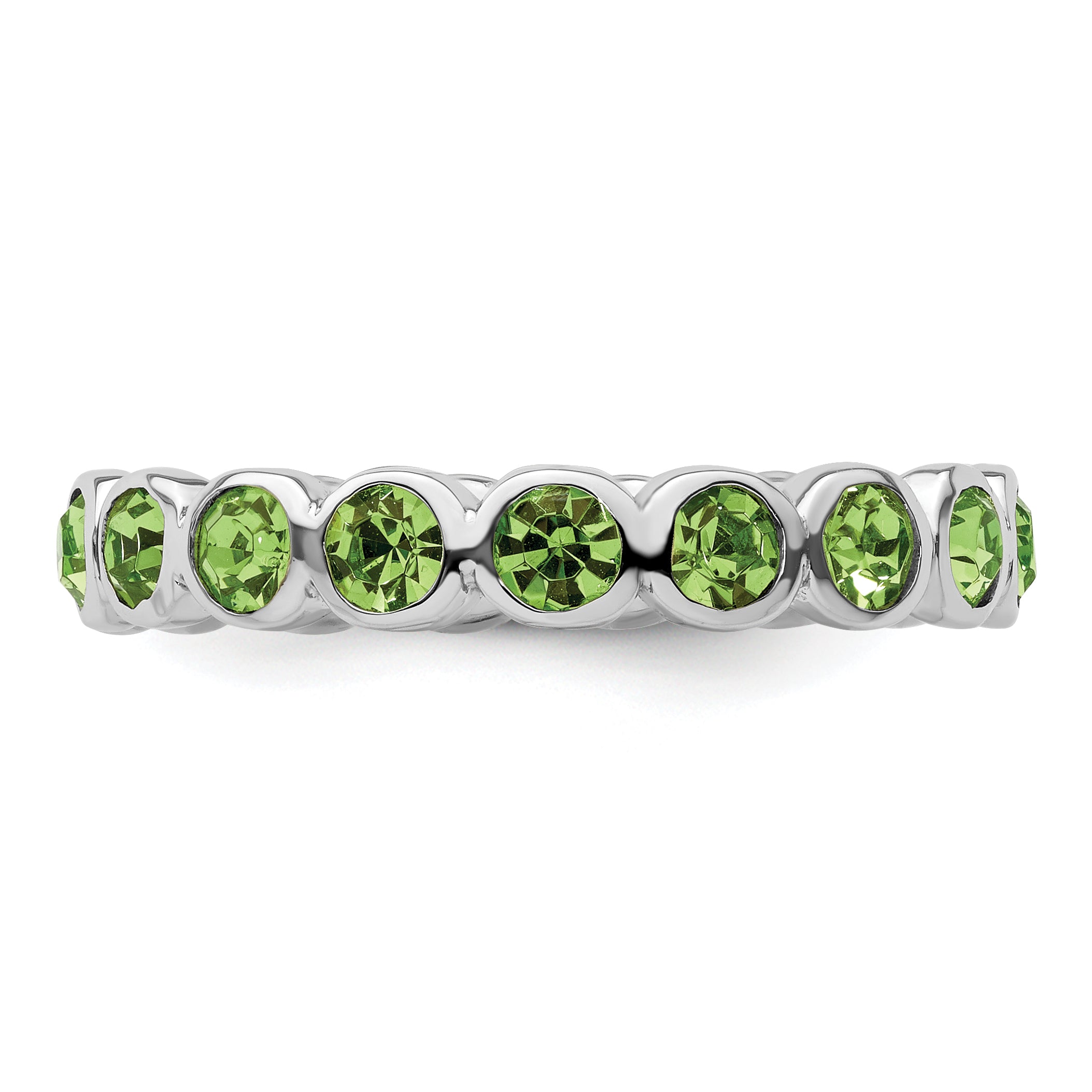 Sterling Silver Stackable Expressions August Crystal Ring