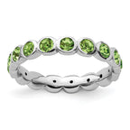 Sterling Silver Stackable Expressions August Crystal Ring