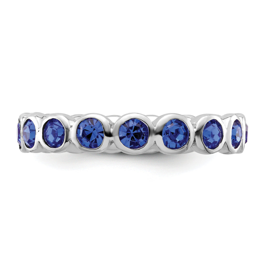 Sterling Silver Stackable Expressions September Crystal Ring