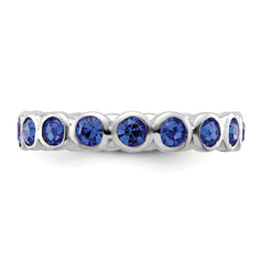 Sterling Silver Stackable Expressions September Crystal Ring