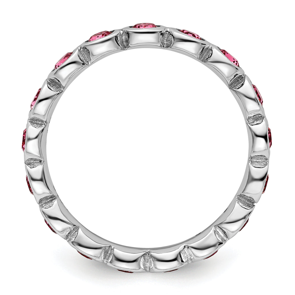 Sterling Silver Stackable Expressions October Crystal Ring