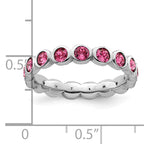 Sterling Silver Stackable Expressions October Crystal Ring