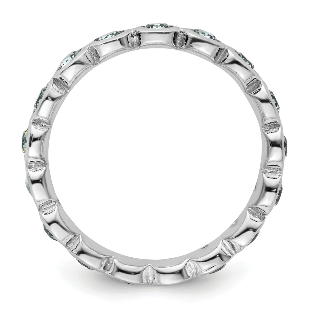 Sterling Silver Stackable Expressions December Crystal Ring