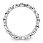 Sterling Silver Stackable Expressions December Crystal Ring