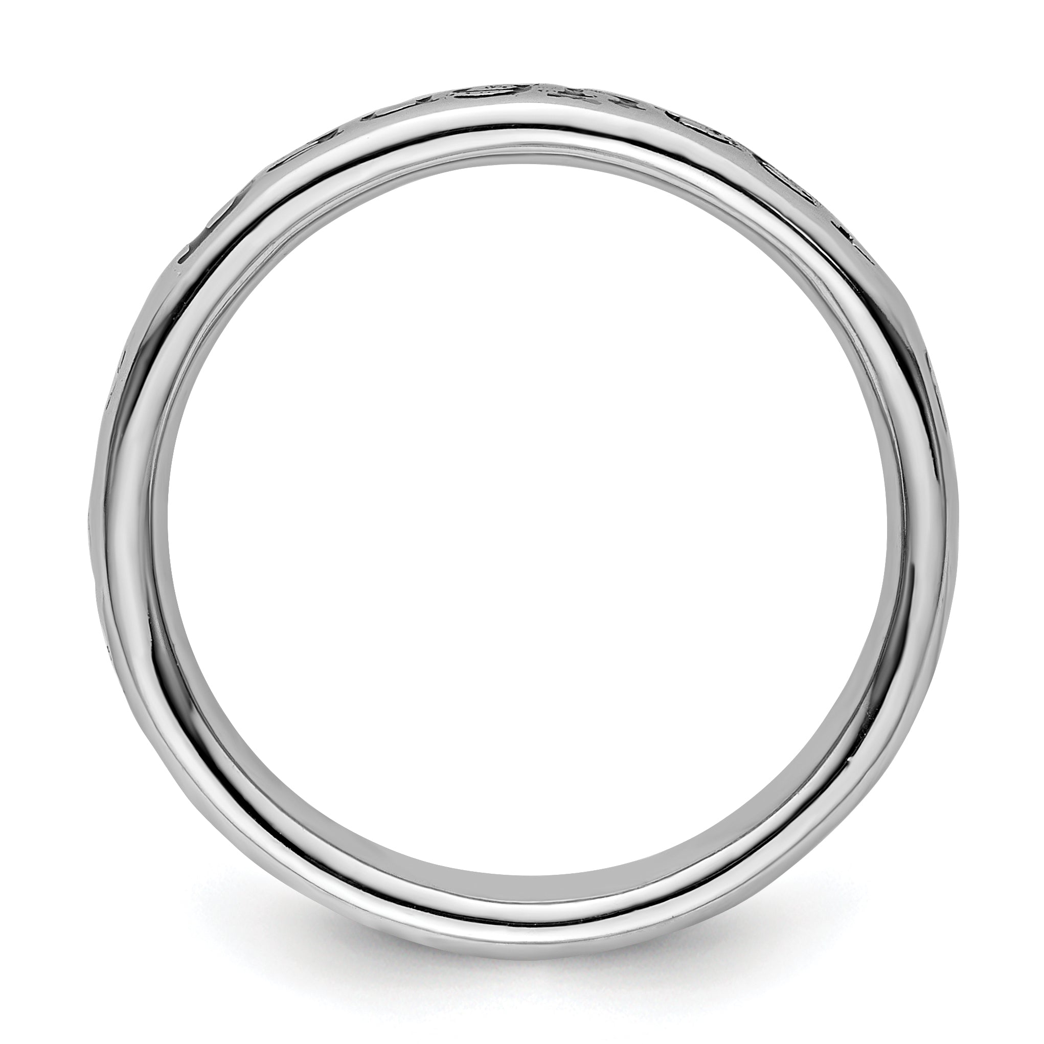 Sterling Silver Stackable Expressions Polished Enameled Daughter Ring Secondary image