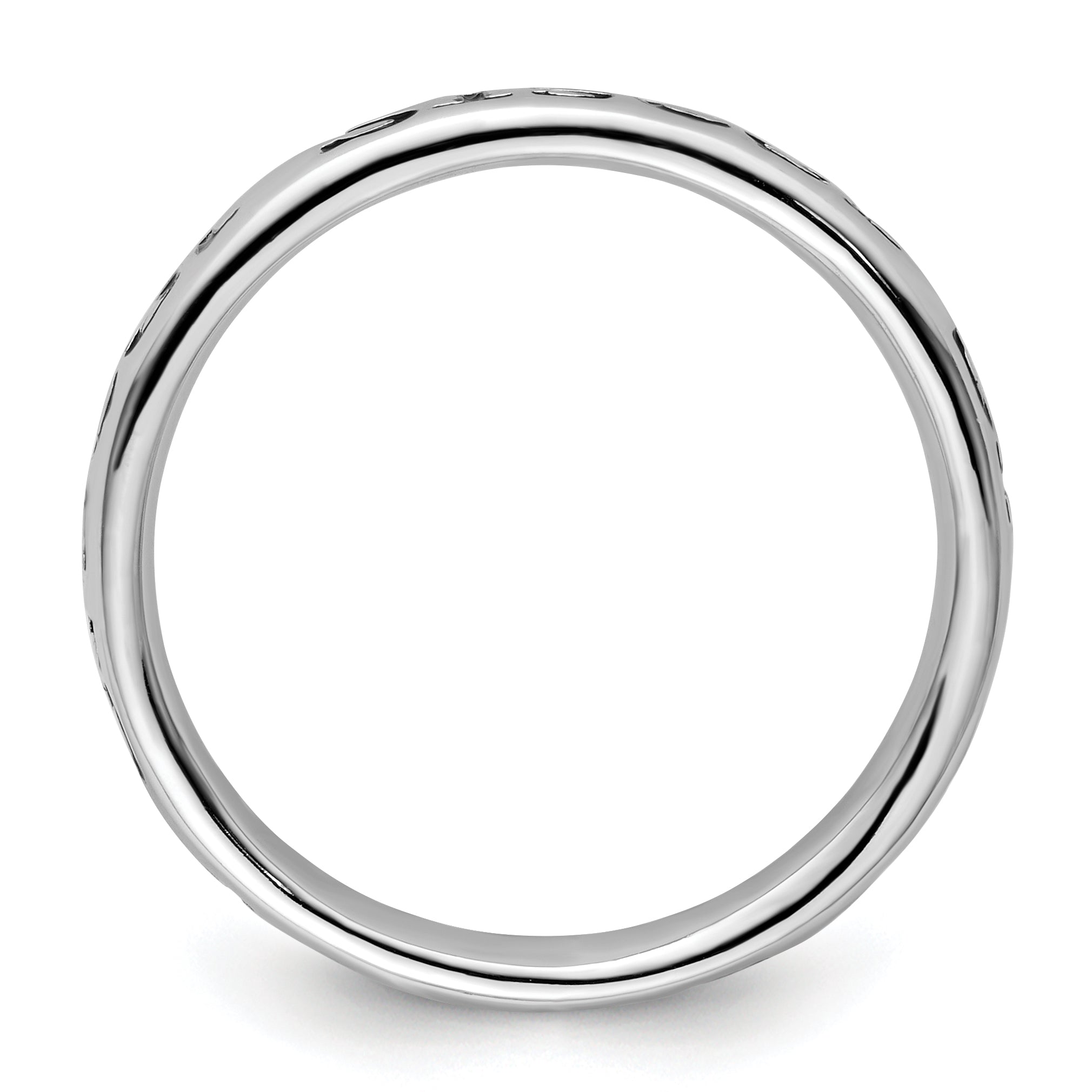 Sterling Silver Stackable Expressions Polished Enameled Sister Ring Secondary image
