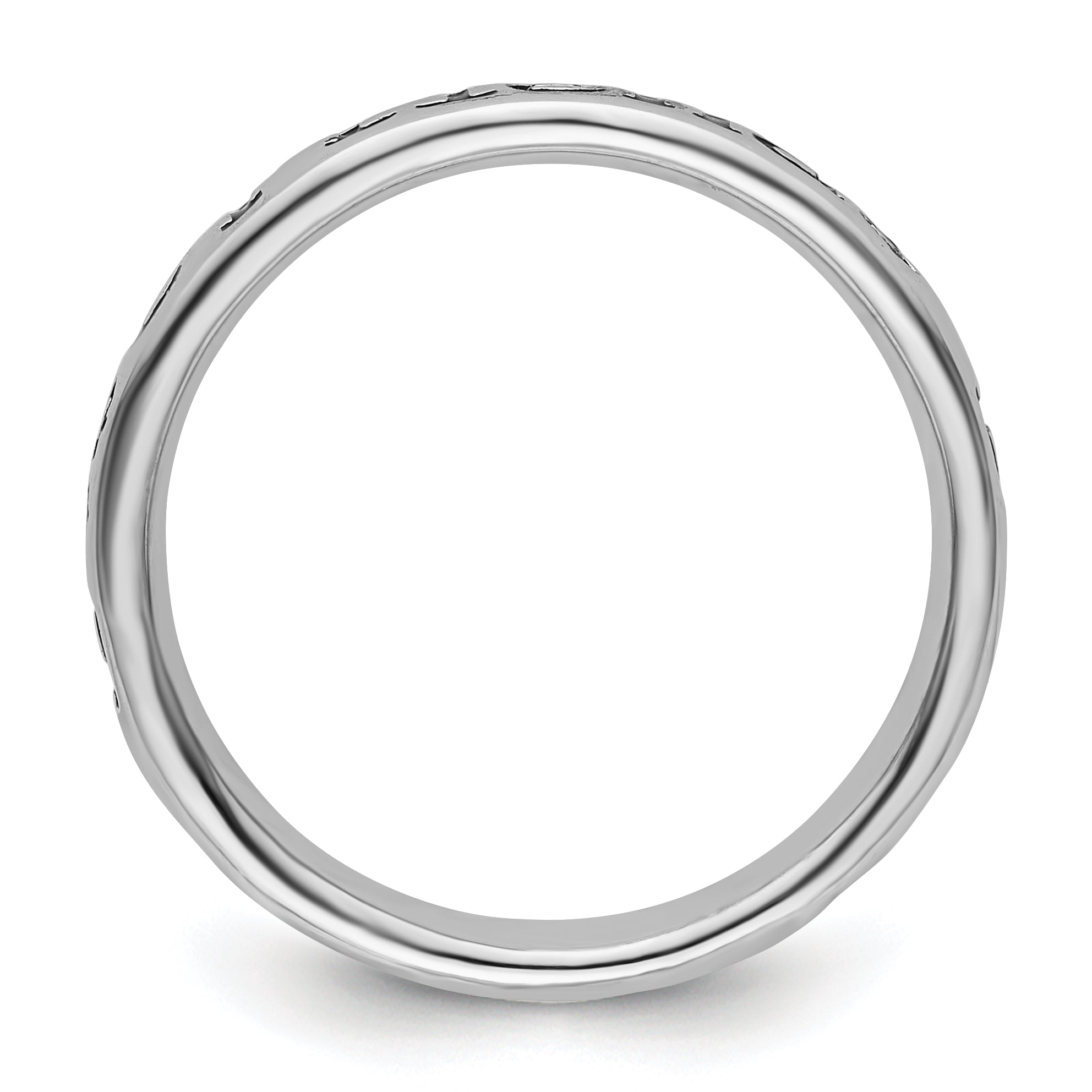 Sterling Silver Stackable Expressions Polished Enameled Friends Ring Secondary image