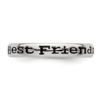 Sterling Silver Stackable Expressions Polished Enameled Friends Ring