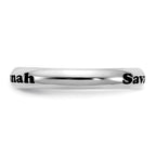 Sterling Silver Rhodium-Plated Stackable Expressions Personalized Ring
