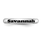 Sterling Silver Rhodium-Plated Stackable Expressions Personalized Ring
