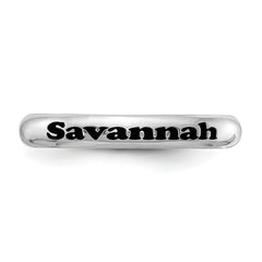 Sterling Silver Rh-plt Stackable Expressions Personalized Ring
