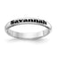 Sterling Silver Rhodium-Plated Stackable Expressions Personalized Ring