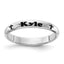 Sterling Silver Rhodium-Plated Stackable Expressions Personalized with Cross Ring