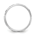 SS Rh-plt Stackable Expressions Personalized w/ Paw Print Ring