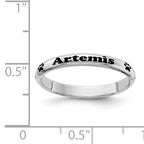 SS Rh-plt Stackable Expressions Personalized w/ Paw Print Ring