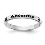SS Rh-plt Stackable Expressions Personalized w/ Paw Print Ring