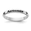 SS Rh-plt Stackable Expressions Personalized w/ Paw Print Ring