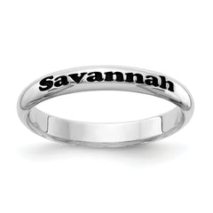 Sterling Silver Rh-plt Stackable Expressions Personalized Ring