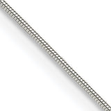 Snake Chain Necklace in Sterling Silver, 0.7mm, 14–24 Inch