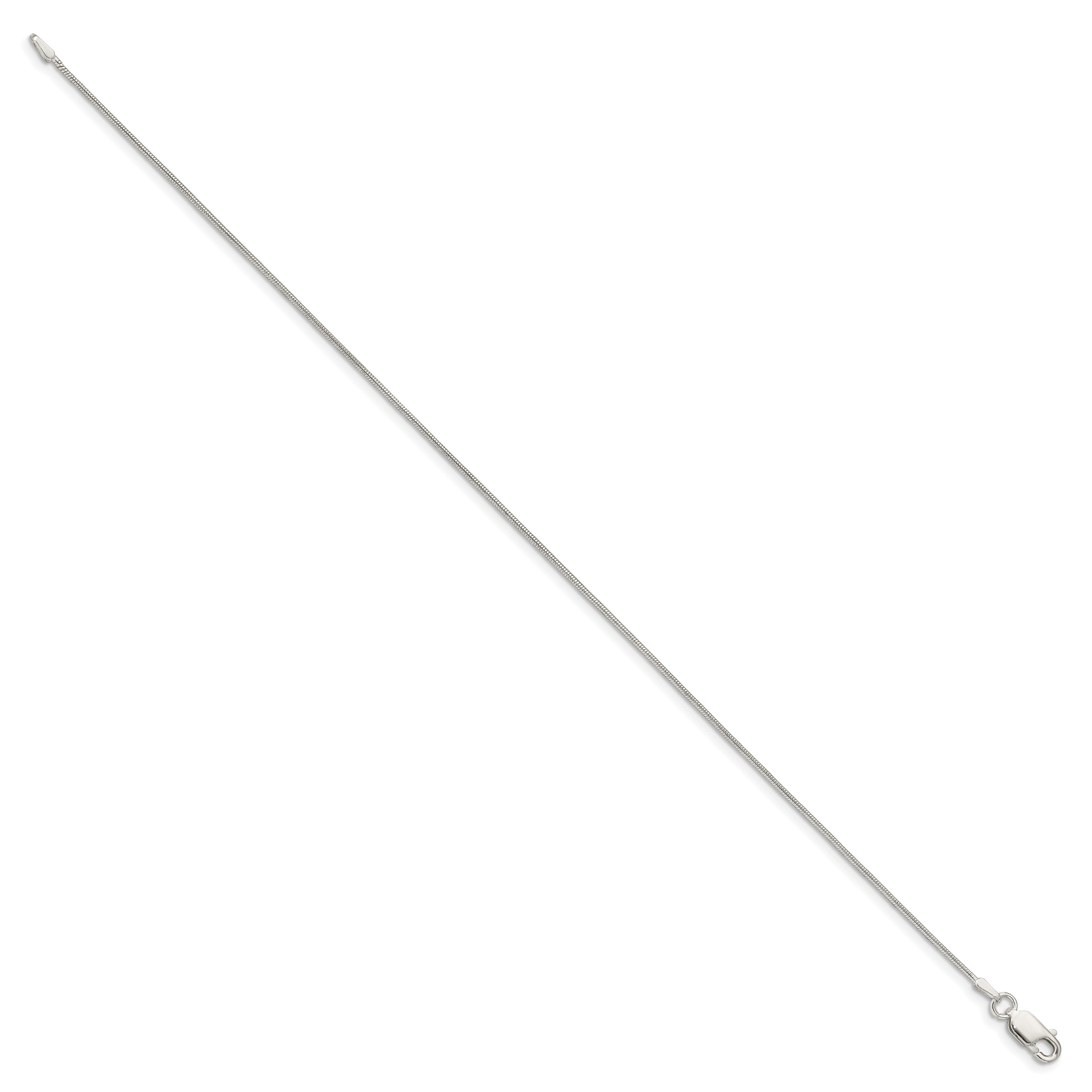 Sterling Silver .8mm Snake Chain Anklet