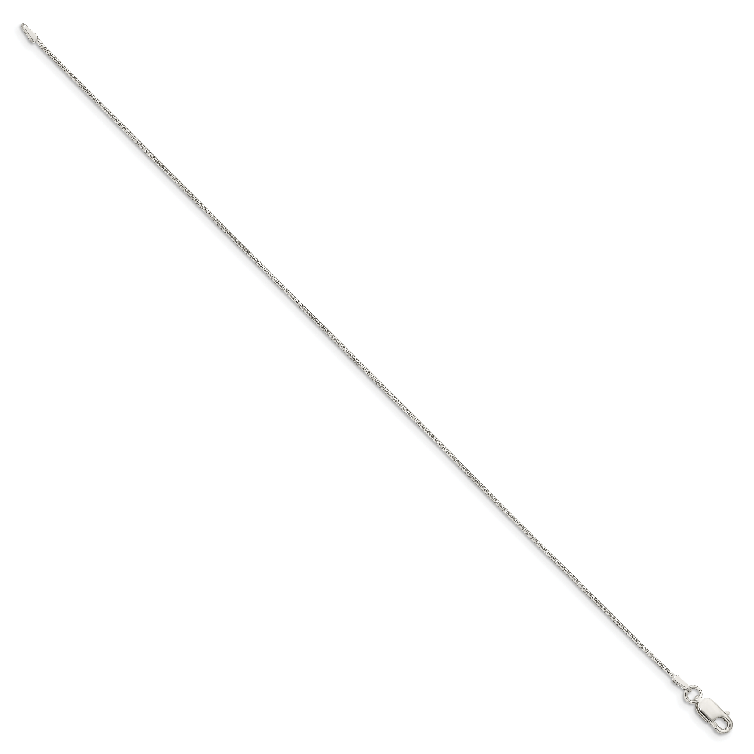 Sterling Silver .8mm Snake Chain Anklet Secondary image