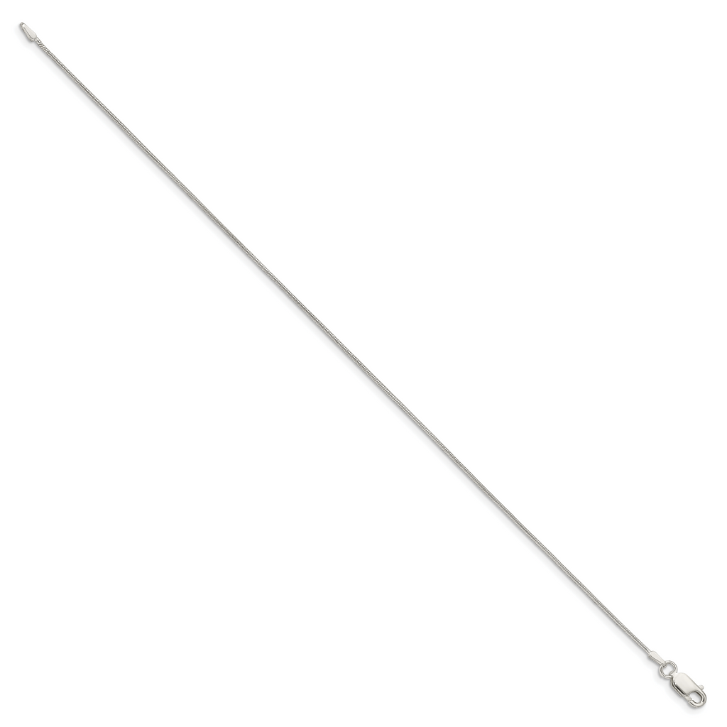 Sterling Silver .8mm Snake Chain Anklet