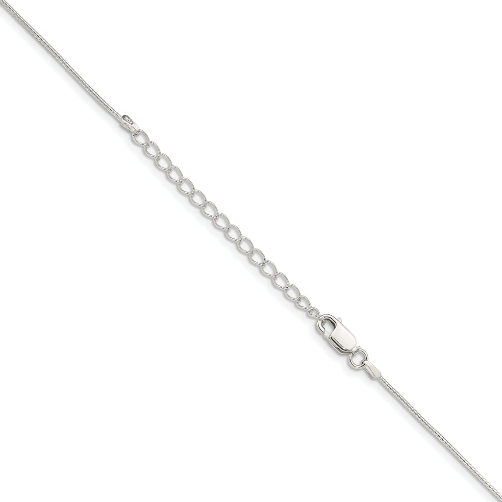 Sterling Silver .8mm Snake Chain With 2 Inch Extension