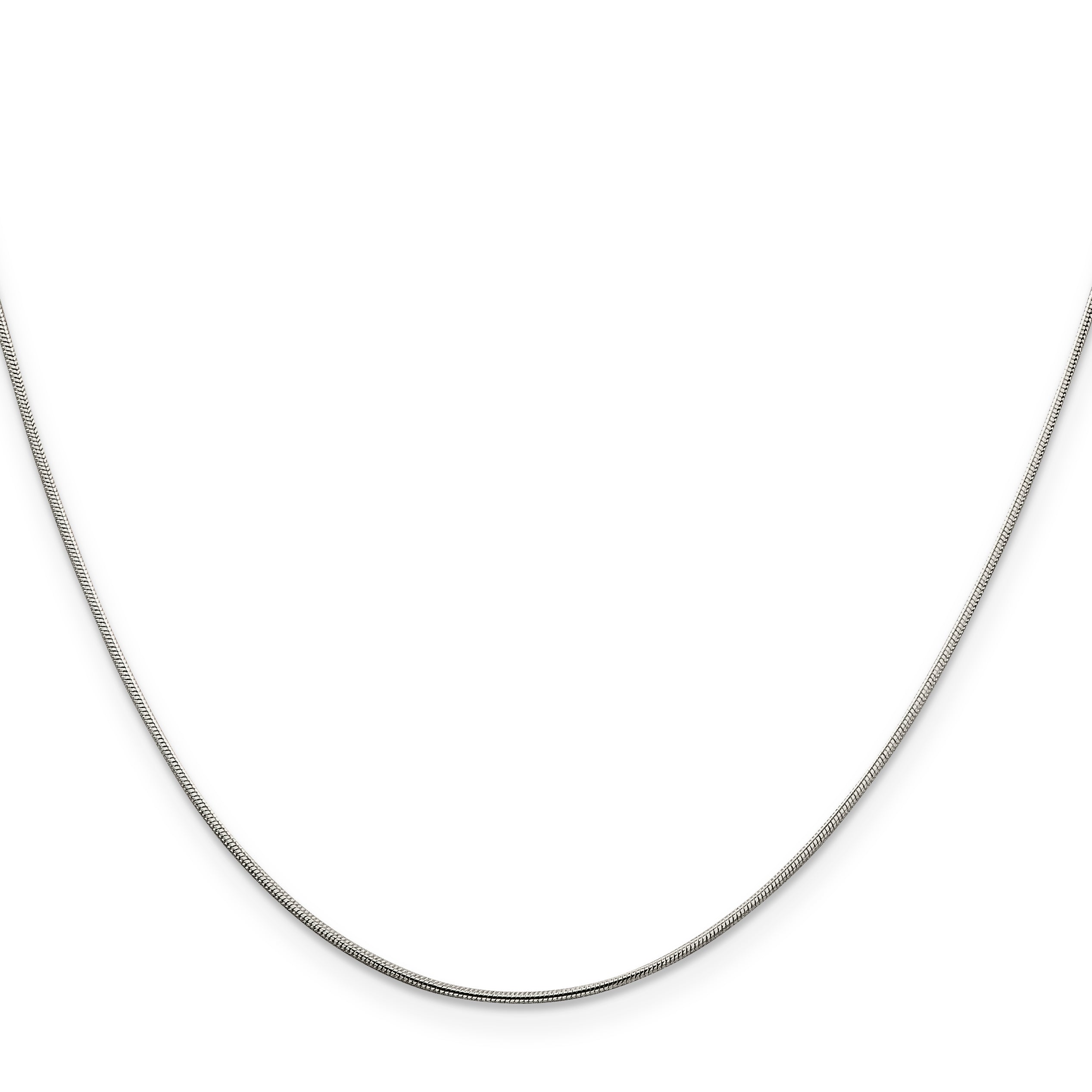 Sterling Silver Rhodium-Plated Snake Chain Necklace 0.8mm Secondary image