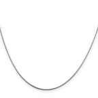 Sterling Silver Rhodium-Plated .8mm Round Snake Chain