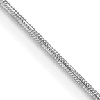 Sterling Silver Rhodium-Plated .8mm Round Snake Chain