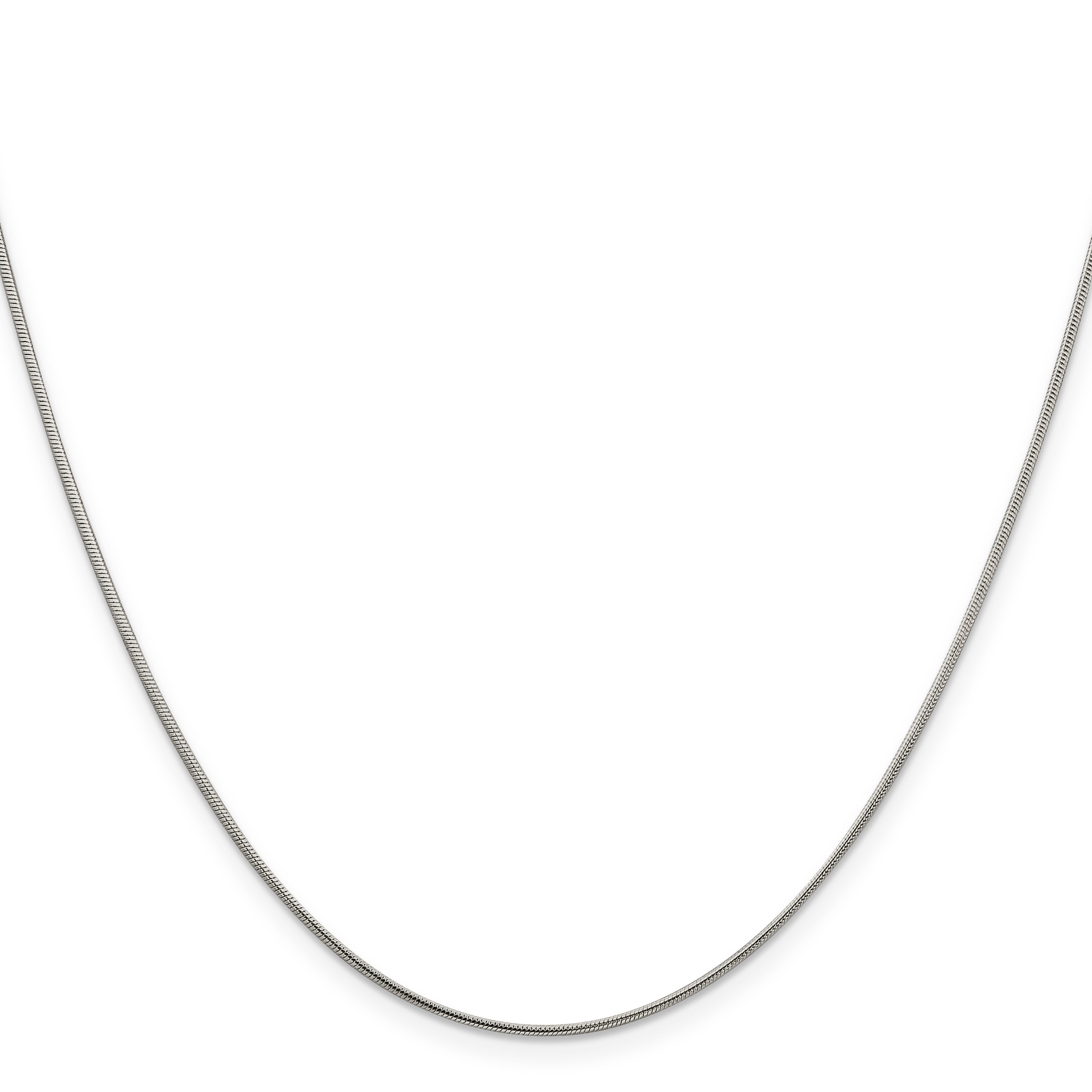 Snake Chain Necklace in Sterling Silver, 1mm Secondary image