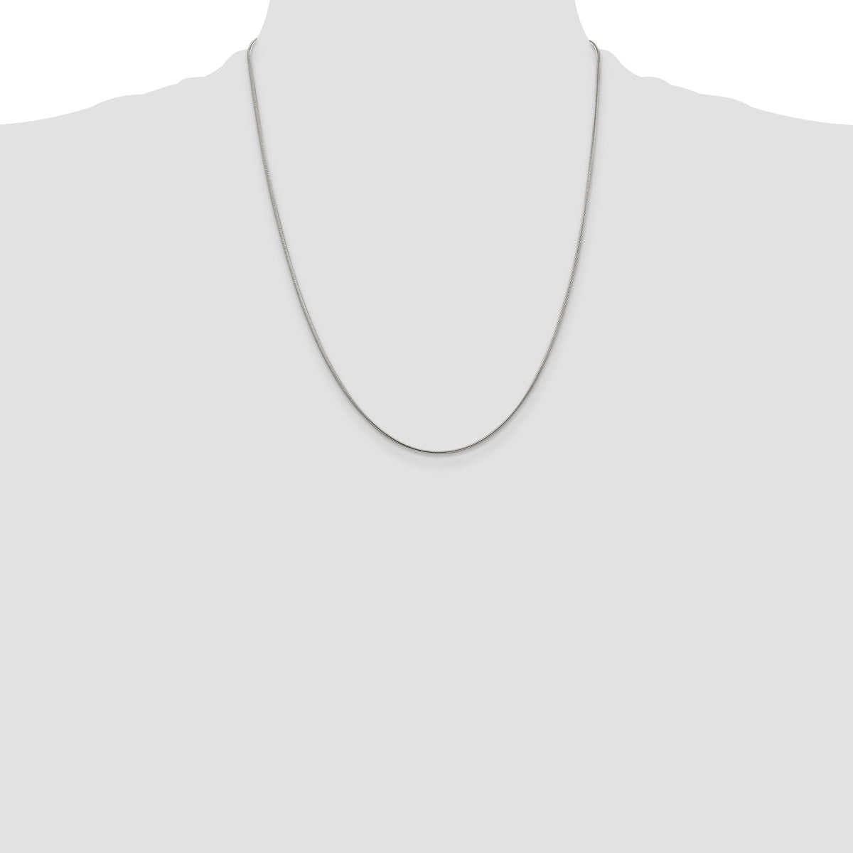 Snake Chain Necklace in Sterling Silver, 1mm - Sophia Jewelers