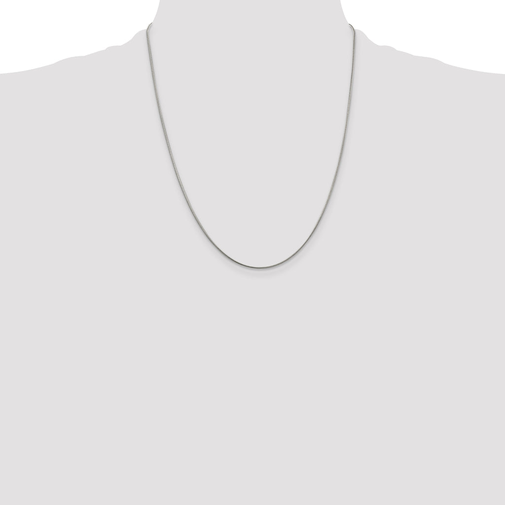Sterling Silver 1mm Snake Chain With 2 Inch Extension