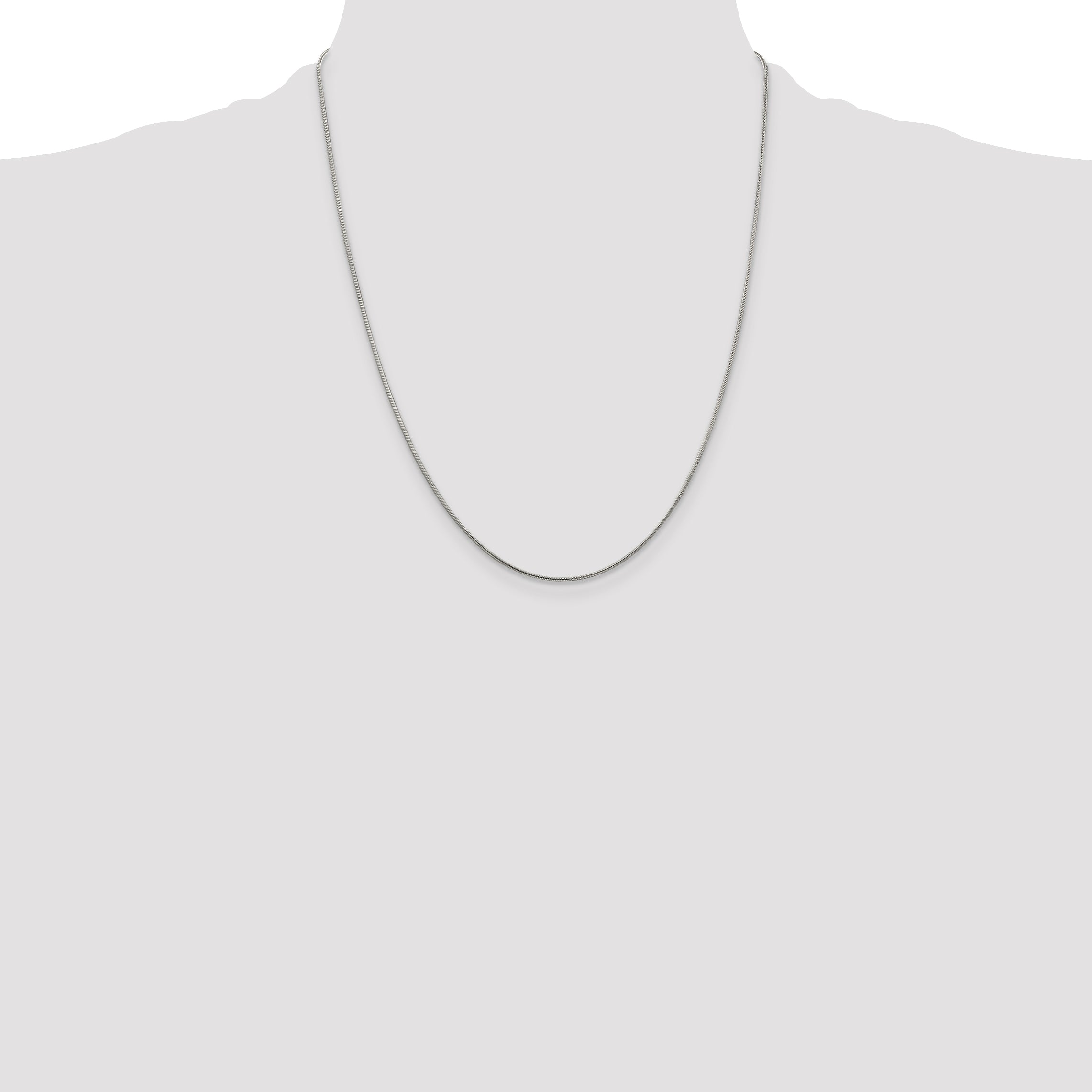 Sterling Silver 1mm Snake Chain With 2 Inch Extension