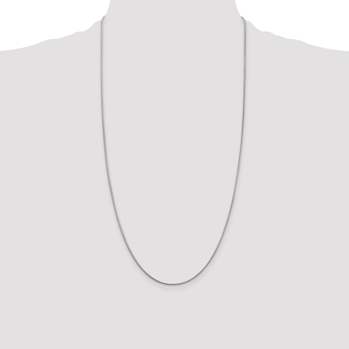 Snake Chain Necklace in Sterling Silver, 1mm - Sophia Jewelers